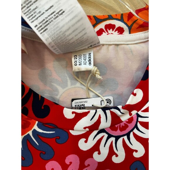 Adidas x Farm Rio Colab Size M NEW NWT Shirt Dress Vibrant Floral Athletic - Picture 5 of 12